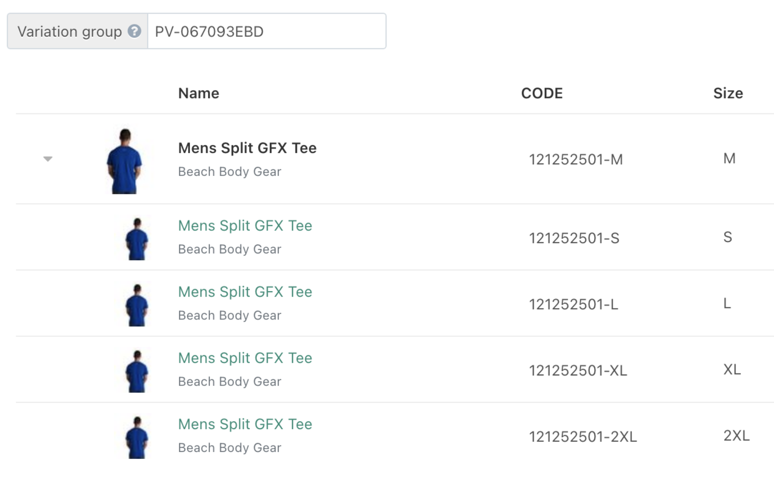 Grouping common SKUs in your store by size or other units of measure